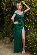Women's Cowl Neck Dress | Green Cowl Neck Dress | DOYIN LONDON