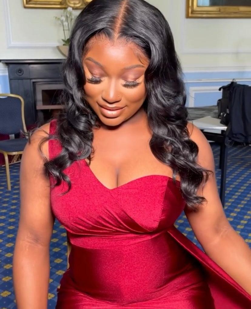 Burgundy Bridesmaids Dress | Burgundy Maxi Dress | DOYIN LONDON