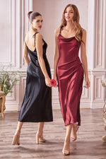 Load image into Gallery viewer, The MARIA Dress - Burgundy - DOYIN LONDON
