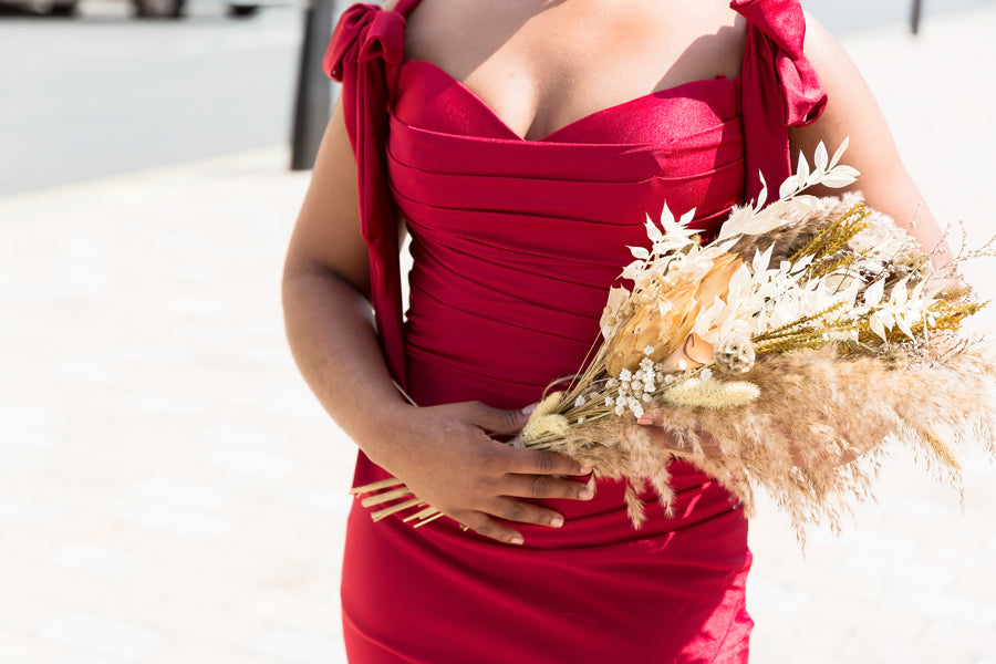 Burgundy Maxi Dress | Burgundy Satin Maxi Dress | DOYIN LONDON