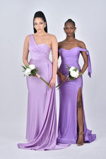 Load image into Gallery viewer, Purple Bridesmaids Dress | Purple Maxi Dress | DOYIN LONDON

