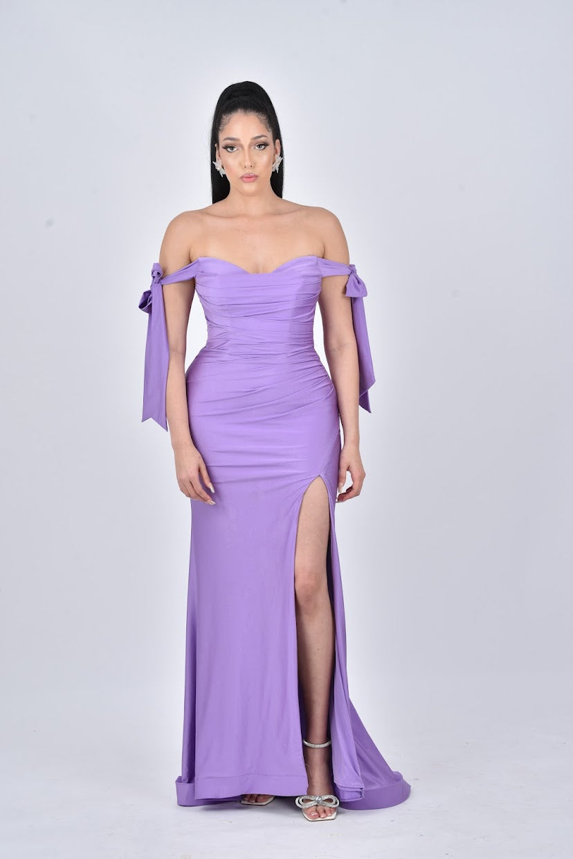 Purple Bridesmaids Dress | Purple Maxi Dress | DOYIN LONDON