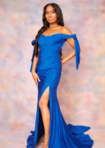 Load image into Gallery viewer, The PENELOPE Dress - Royal Blue - DOYIN LONDON
