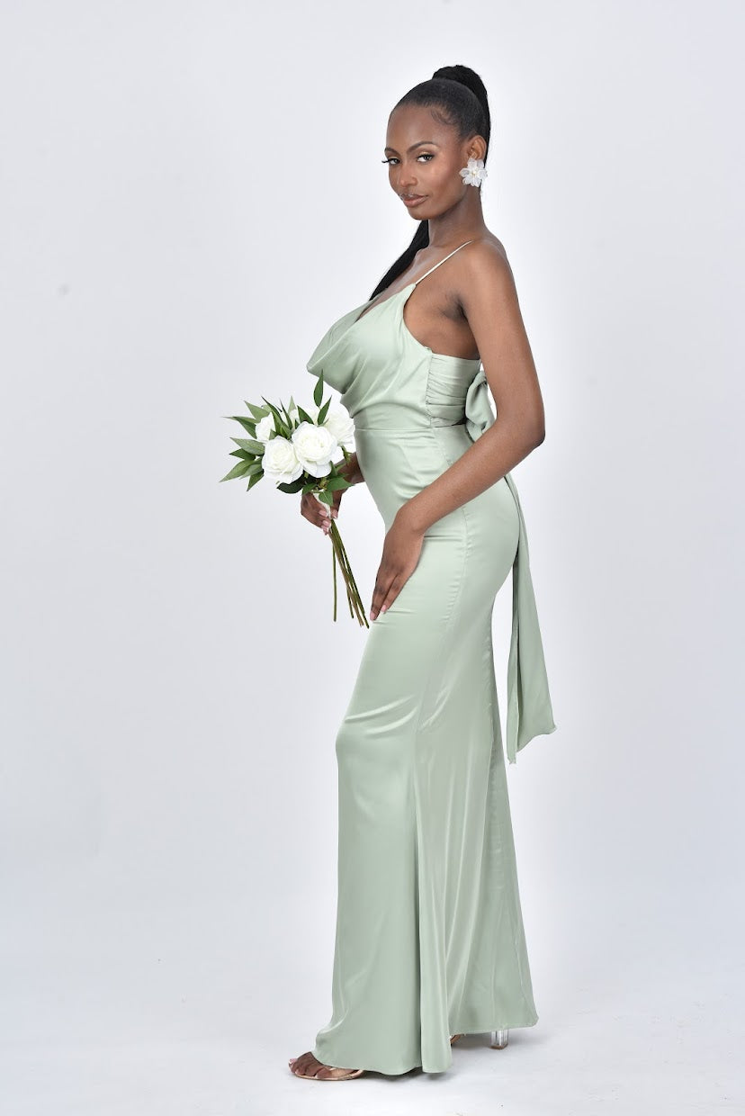 The FIONA Dress - Sage Green - DOYIN LONDON