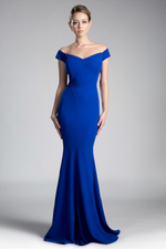 Load image into Gallery viewer, Off-the-Shoulder Sweetheart neckline Bridesmaids Evening Maxi Dress 4

