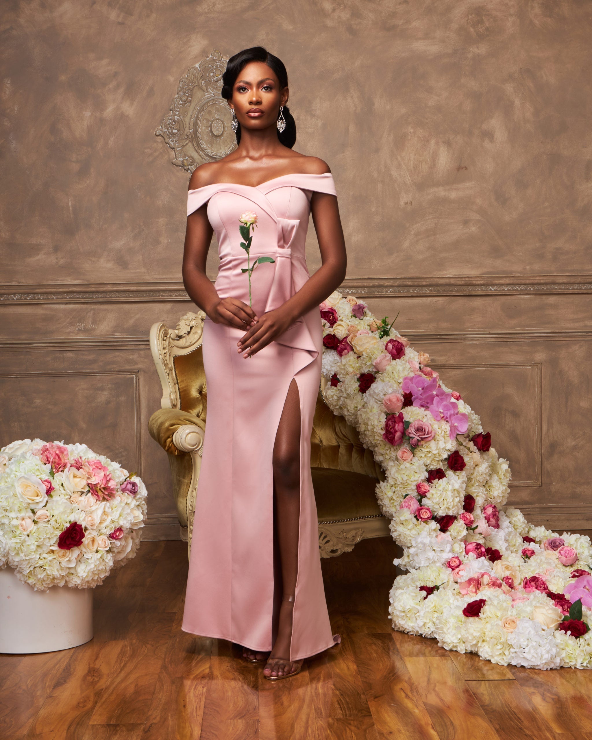 blush pink dress uk Buy Women's Dresses Pink Wedding Guest One Shoulder Online