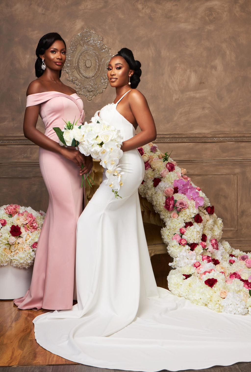 The MELANIE Dress - Blush Pink - DOYIN LONDON